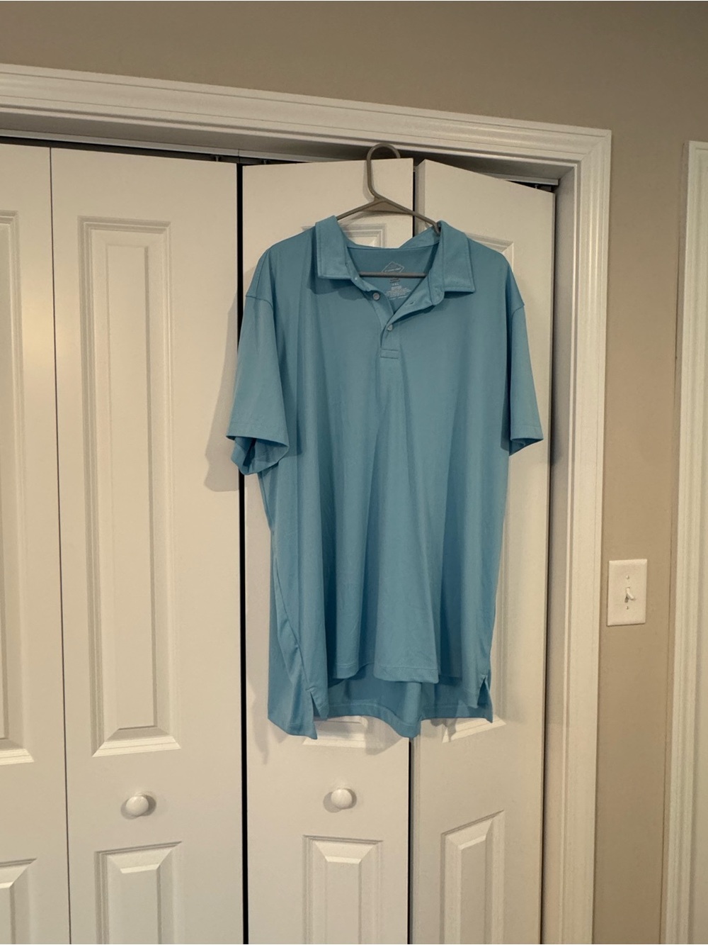 St. John's Bay Light Blue Men's Polo - Classic Short Sleeve